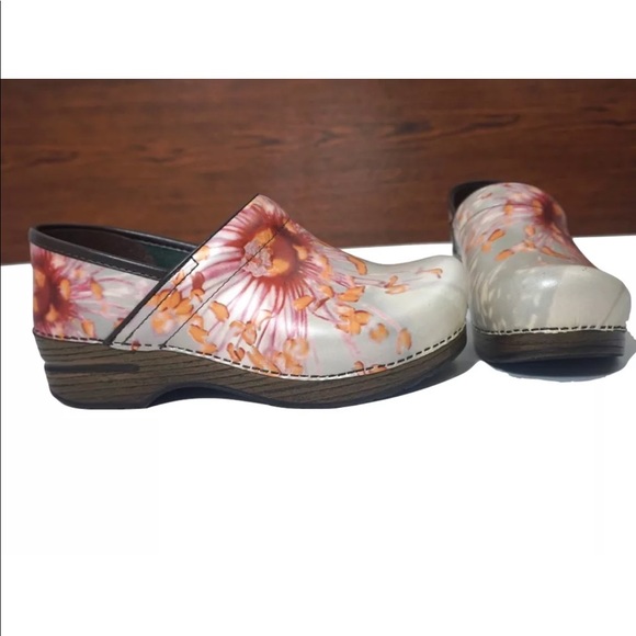 pink dansko professional clogs